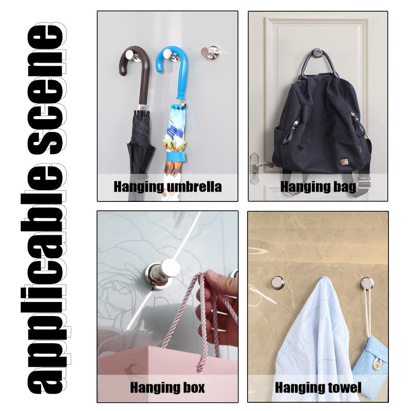 MHDMAG Coat Magnetic Hooks Heavy Duty Magnet Hanger, Magnet Hooks with Rare Earth Neodymium for Home, Office, Workplace or Traveling. Pack of 2. - Image 5